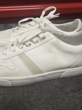 Zara Men's White Low-Top Casual Sneakers Size 10